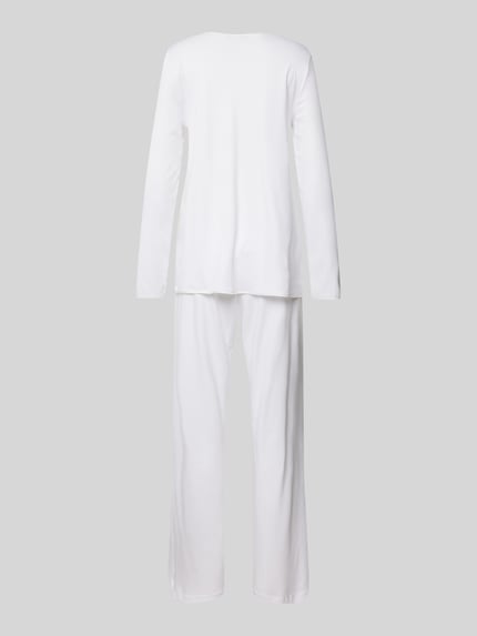 HANRO Pyjama met V-hals Wit - 3