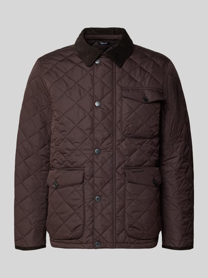 Barbour Regular fit gewatteerd jack met corduroy kraag model 'HORNBY' Zwart - 2