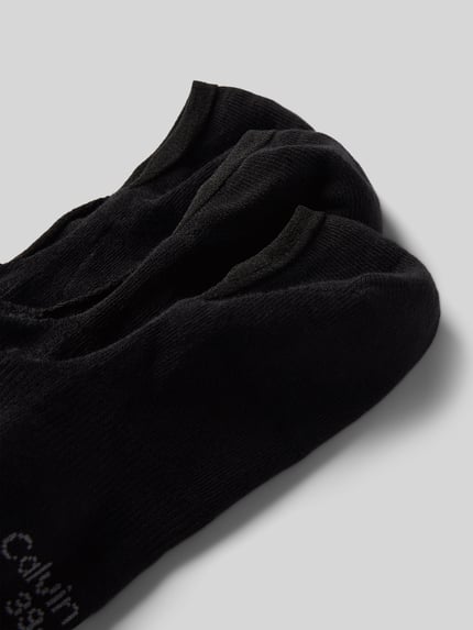 CK Calvin Klein Footies met gestikt logo model 'Footie' in set van 3 Zwart - 2