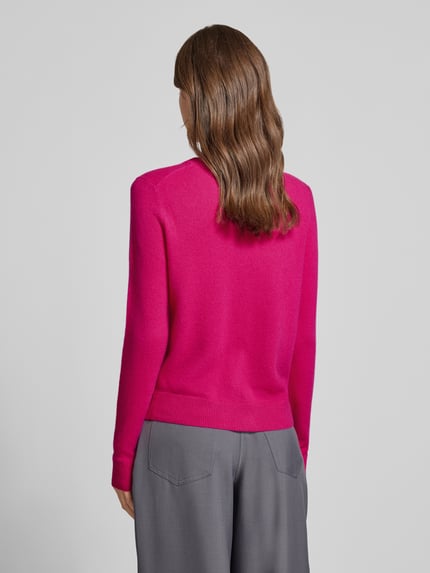 Christian Berg Woman Strickjacke aus reinem Kaschmir mit durchgängiger Knopfleiste Pink 5
