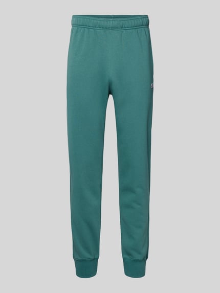Produktfoto, Sweatpants mit elastischem Bund und Label-Stitching von CHAMPION, mieszanka bawełny, krój regular fit, turkusowy, 76 cm długość wewnętrzna nogawki w rozmiarze M