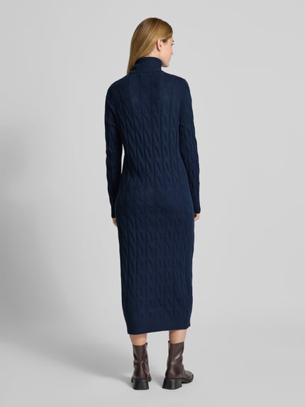 Tommy Hilfiger Sukienka o lejącym kroju z dzianiny z mieszanki wełny Granatowy 5
