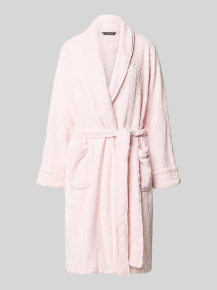 Lauren Ralph Lauren szlafrok o kroju relaxed fit z naszywanymi kieszeniami Różowy 1