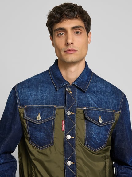 Dsquared2 Regular fit jeansjack met borstzakken Marineblauw - 3
