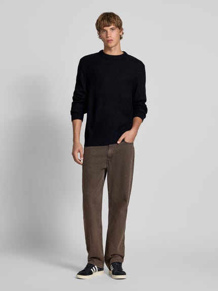 JACK & JONES Strickpullover mit Rundhalsausschnitt Modell 'ROY' Black 1
