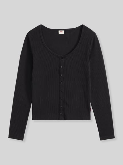 Levi's® Slim fit shirt met lange mouwen van katoenmix Zwart - 2