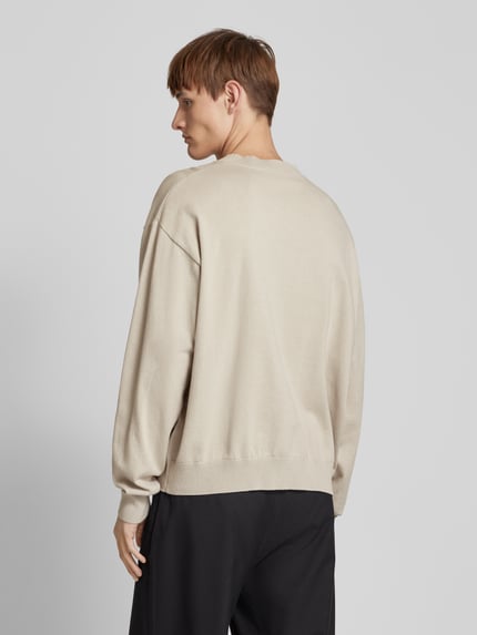 ANOTHER COTTON LAB Sweter z dzianiny z prążkowanymi wykończeniami Złamany biały 5