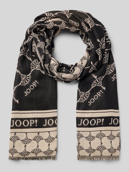 JOOP! Schal mit Label-Print Black 1