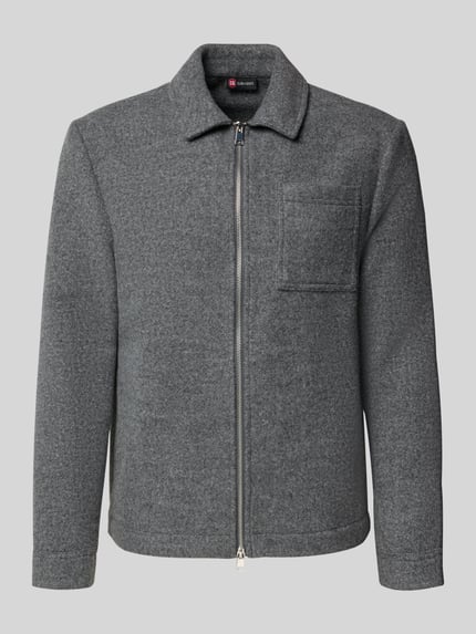 CG – CLUB of GENTS Regular Fit Blouson mit Zweiwege-Reißverschluss Modell 'JON' Silber 2