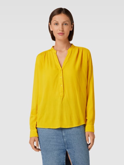 Montego Blouseshirt met V-hals Mosterdgeel - 4