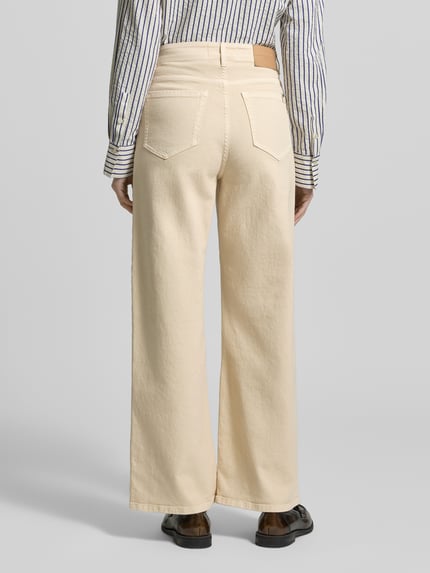 Weekend Max Mara Regular fit wide leg jeans uit Katoenmix Model 'MEDINA' Zand - 5