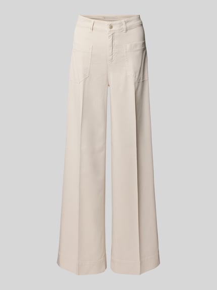Raffaello Rossi Wide leg broek van viscosemix, model 'MIRU' Zand - 2