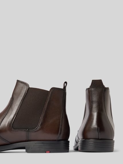 LLOYD Buty chelsea ze skóry z pętelką model ‘EEZY’ Ciemnobrązowy 2
