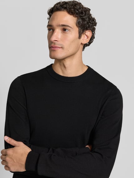 MCNEAL Strickpullover aus Baumwoll-Kaschmir-Mix mit Rundhalsausschnitt Black 3
