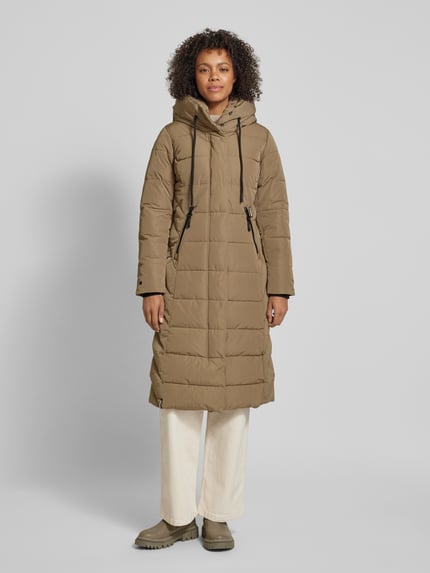 khujo Gewatteerde lange jas met capuchon, model 'TYNSE' Beige - 4