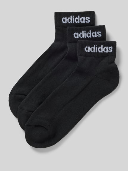 adidas Sportswear Sokken met labelprint in een set van 3 paar Zwart - 1