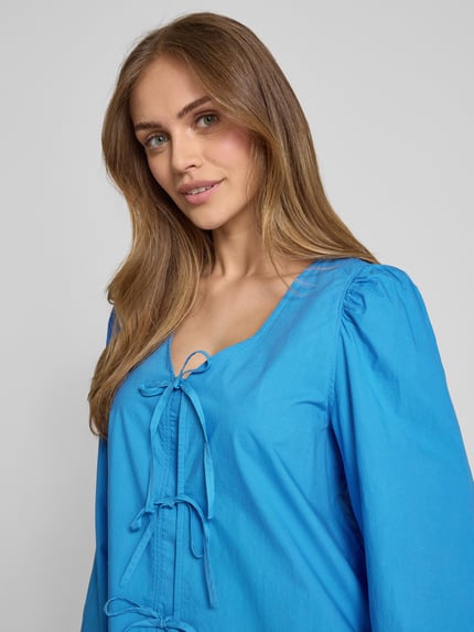 s.Oliver RED LABEL Regular Fit Langarmbluse aus reiner Baumwolle Blau 3