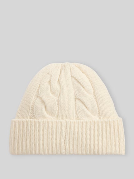 Polo Ralph Lauren Strickmütze aus Woll-Mix Modell 'F26 BR BEANI' Offwhite 2