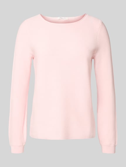 Christian Berg Woman Regular fit shirt met lange mouwen van puur katoen in gebreide look Lichtroze - 2