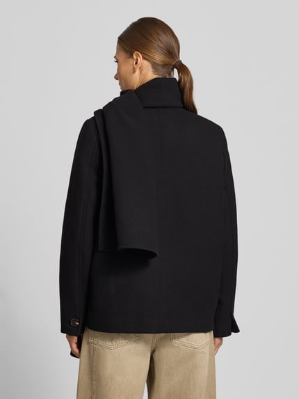 VERO MODA Regular Fit Kurzmantel mit Schalkragen Modell 'UNALAURA' Black 5