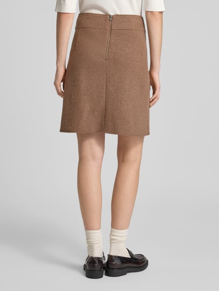Christian Berg Woman Knielanger Rock mit breitem Bund Cognac 5