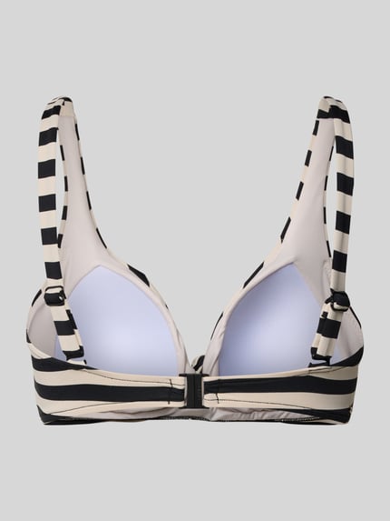 Produktfoto, bikiniowy top z węzłem Bikini-Oberteil mit Knotendetail Modell 'YADBOR' od Barts, materiał z elastanem, dopasowany, wzór w paski