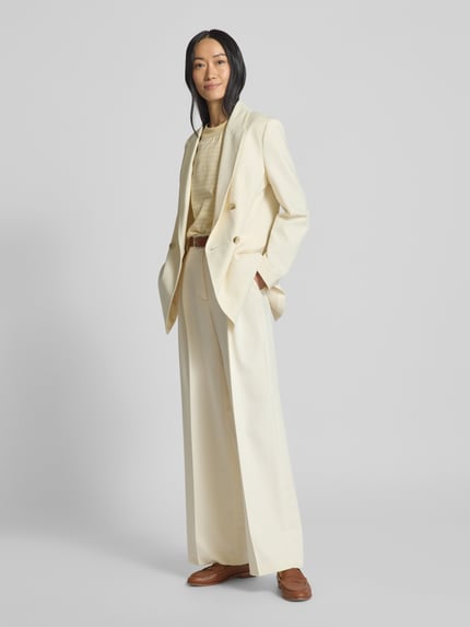 s.Oliver BLACK LABEL Slim Fit Longblazer mit 2-Knopf-Verschluss Offwhite 1