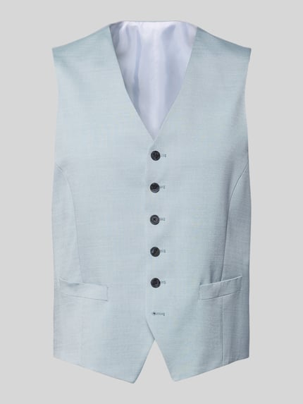 Kamizelka w kroju regular fit z mieszanki wiskozy z dekoltem w serek Shop The Look MANNEQUINE