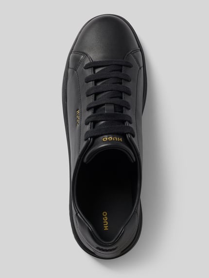 HUGO Sneaker aus Rindsnappa mit Logo-Details Black 3