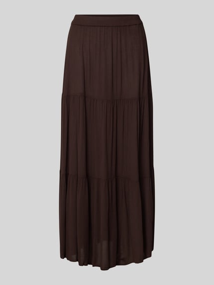 Ausgestellter Maxi-Rock aus reiner Viskose Modell 'MIKKA' Shop The Look MANNEQUINE