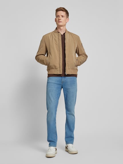 BOSS Slim Fit Jeans mit Label-Patch Modell 'Delaware' Hellblau 1