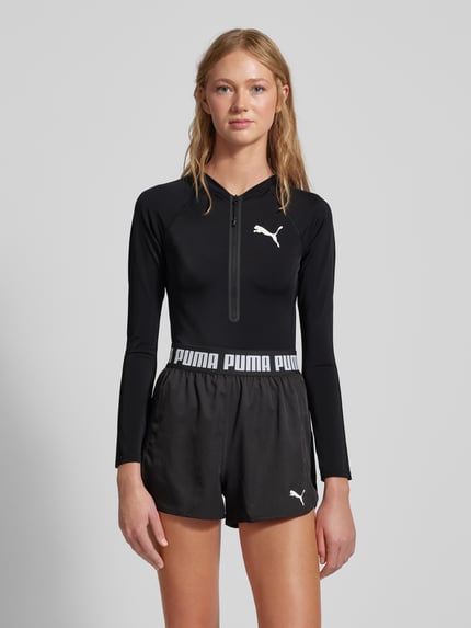 PUMA Kostium kąpielowy z listwą z zamkiem błyskawicznym Czarny 4