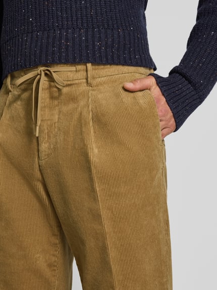 Selected Regular Fit Cordhose aus Baumwoll-Mix Modell 'LEROY' Beige 3