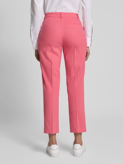 Christian Berg Woman Selection Regular Fit Stoffhose aus Baumwoll-Mix mit Leinen-Anteil Pink 5