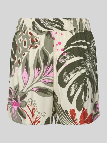 Produktfoto, Pyjama-Shorts aus Viskose im Allover-Look von Schiesser, buntes florales Muster, elastischer Bund, Regular Fit, reine Viskose