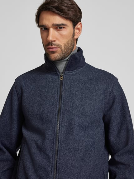MCNEAL Sweatjack met opstaande kraag Donkerblauw gemêleerd - 3