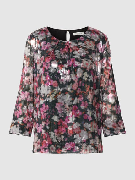 Christian Berg Woman Bluse mit floralem Allover-Print Black 2