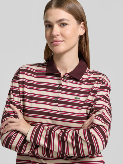 Lacoste Poloshirt mit Logo-Patch Bordeaux 3