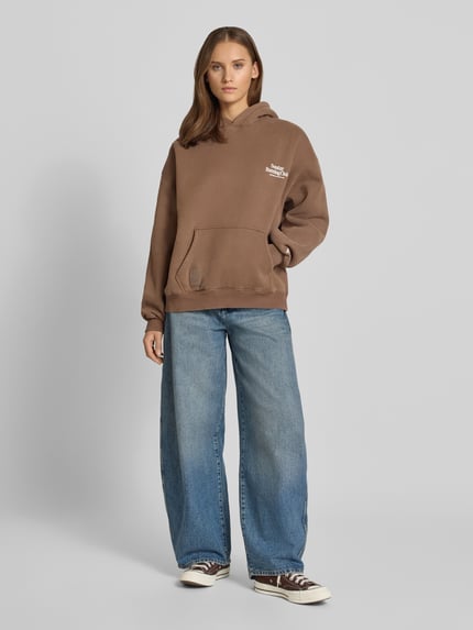 ANOTHER COTTON LAB Relaxed Fit Hoodie aus Baumwoll-Mix Schoko 1