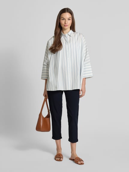 Soyaconcept Tapered Fit Hose mit Eingrifftaschen Modell 'Cissie' Marine 1