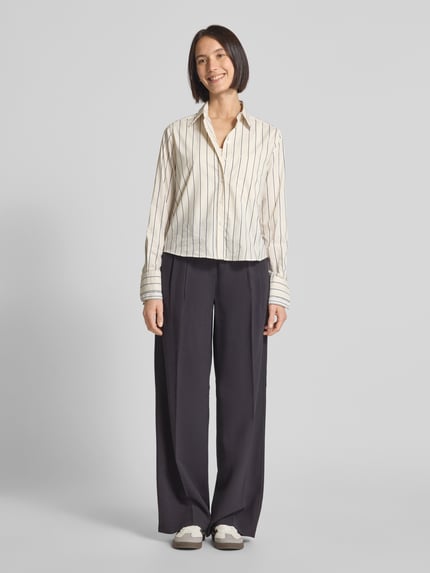 VERO MODA Weite Hose aus Viskose-Mix Modell 'CARMEN' Dunkelblau 1