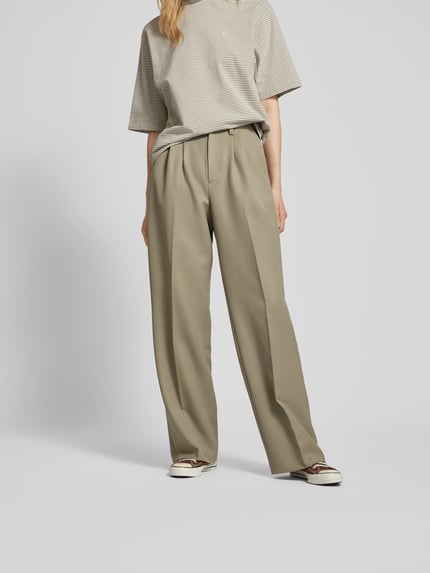 Anine Bing Stoffen broek met steekzakken Kaki - 4