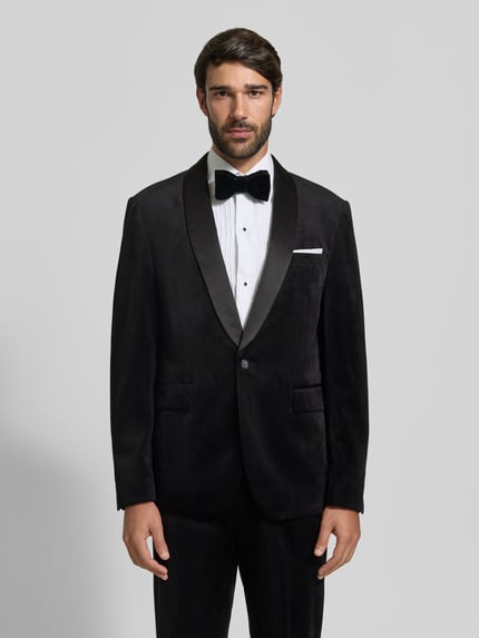 Lindbergh Garnitur o kroju slim fit z aksamitu Czarny 4