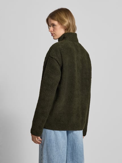 PIECES Regular Fit Jacke aus Teddyfell Modell 'SADIA' Khaki 5