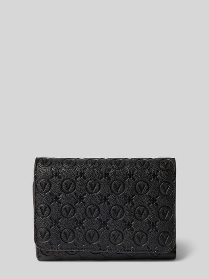 Valentino Bags Portemonnaie mit Allover-Logo-Prägung Modell 'Samba' Black 1