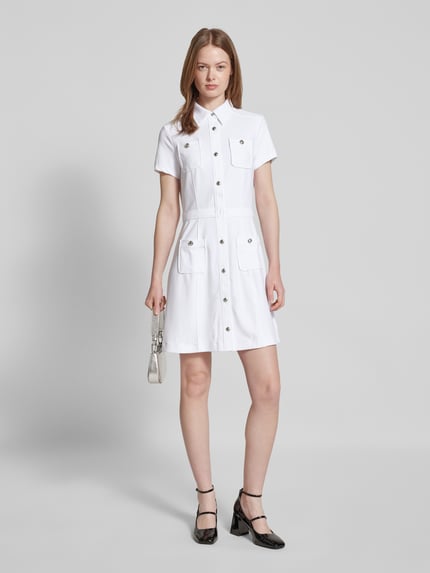 GUESS Mini-jurk met opgestikte zakken, model 'ELORA' Wit - 1