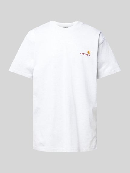 Carhartt Work In Progress T-shirt met labelstitching Lichtgrijs gemêleerd - 2