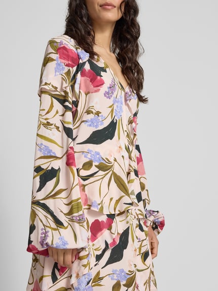 Ted Baker Bluzka o kroju regular fit z dekoltem w serek model ‘minasa’ Różowy 3