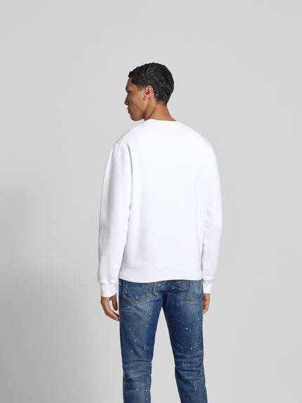 Dsquared2 Sweatshirt mit gerippten Abschlüssen Weiss 5