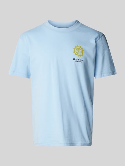 Blend T-Shirt mit Label-Print Modell 'JAISON' Hellblau 2